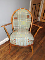 Ercol chair Ercol chair with welsh blanket upholstered cushions