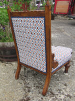 Back view of Arts & Crafts Prayer chair. Back view of Arts & Crafts Prayer chair.