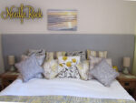 Super-large headboard covering entire wall, for a local holiday-let. Super-large headboard covering entire wall, for a local holiday-let.