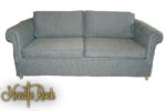 Large sofa bed. Large sofa bed reupholstered with hard-wearing weave fabric.
