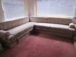 The seating areas are long in static caravans. Static caravan upholstery - a popular fabric choice.