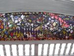 Victorian Settle close-up, Designers Guild. Victorian Settle - Christian Lacroix Talisman designer fabric from Designers Guild Collection.