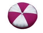 'Spaceship' footstool. Close-up of carousel pouffe / footstool.