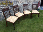 Victorian spindle back chairs. Set of 4 Victorian spindle back chairs with finials.
