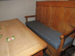 Bespoke cushions. Bespoke cushions made for antique settles at 'Y Talbot' in Tregaron.