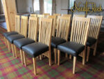 'Y Talbot' dining chairs. Phase 1 of dining chair refurbishment at 'Y Talbot' in Tregaron.