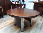 Ultracomida dining table. Refurbishment of communal eating tables at 'Ultracomida' in Aberystwyth.