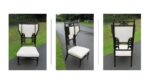 Winged Black Spindle Chair Unusual Winged Black Spindle Chair with new upholstery