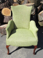 A beautifully-shaped occasional chair for the dog-agility family in Llanon. Ornate occasional chair, beautifully shaped.